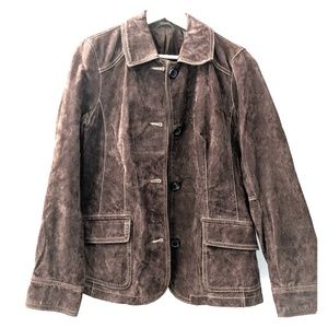 Chocolate Brown Suede Jacket
